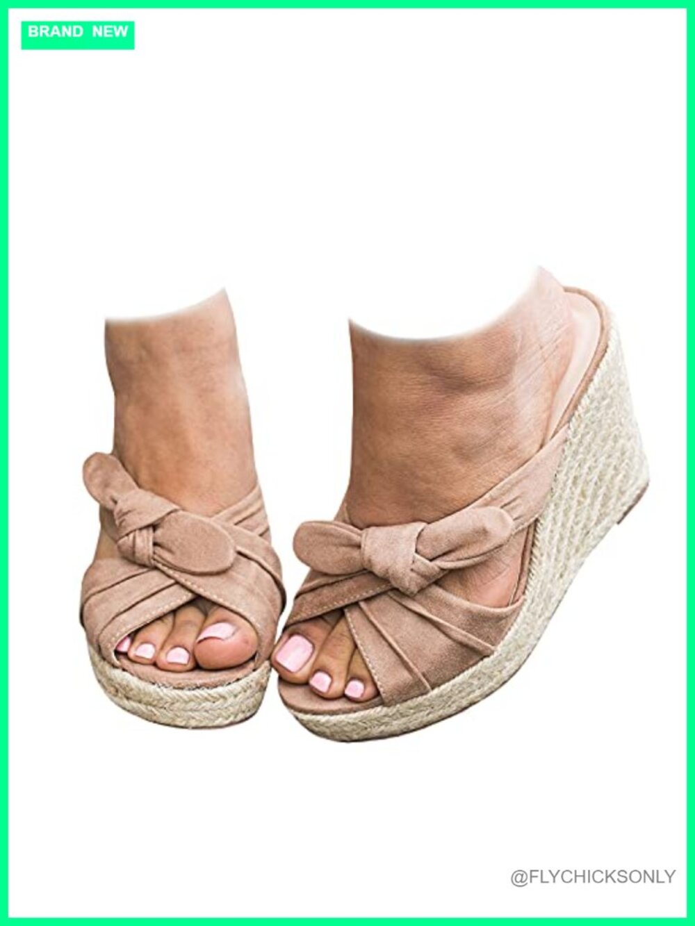 Womens Espadrilles Wedge Sandals Platform Slip On Open Toe Summer Mules Shoes